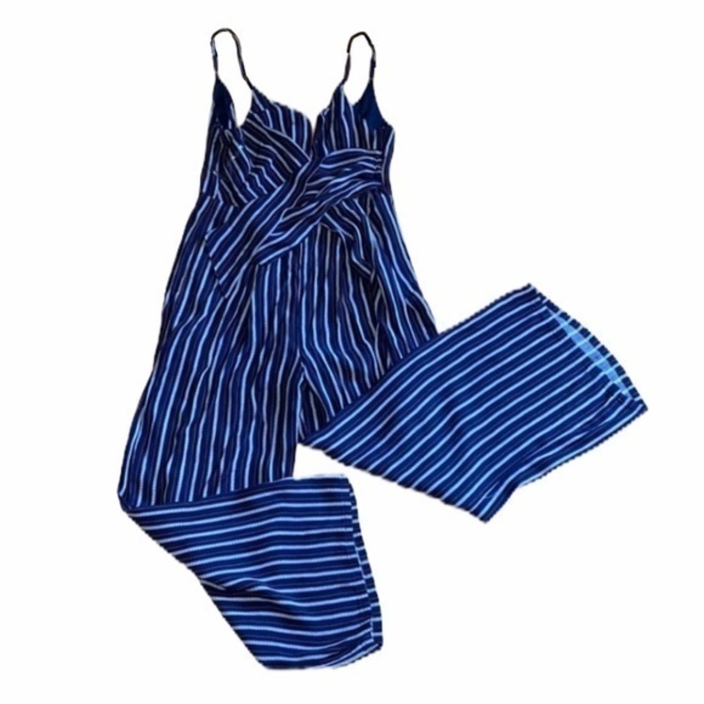 Blue Blush Jumpsuit small navy red white